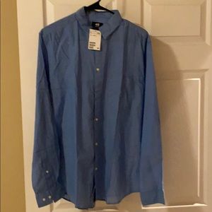 H&M Light Blue Long-sleeve Chambray Men’s Shirt